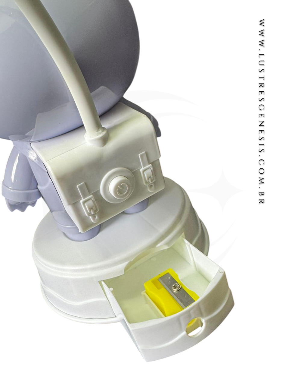 Lumin&aacute;ria abajur infantil Labubu lil&aacute;s em formato de menina com orelhas de coelho, ideal para quarto infantil, mesa de cabeceira ou escrivaninha.